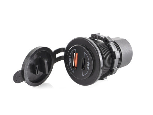 Carbest – Prise double USB-A / USB-C encastrable 12/24 V