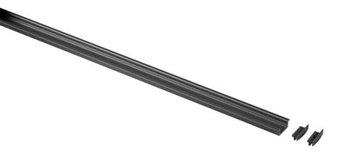 Profilé aluminium plat noir Carbest pour ruban LED – 1,5 m – 829993