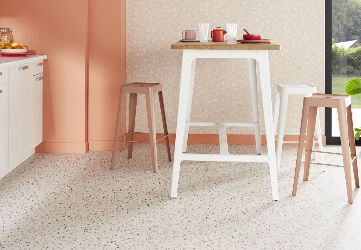 Sol vinyle Gerflor Texline Nature Confetti beige pour van et fourgon aménagé