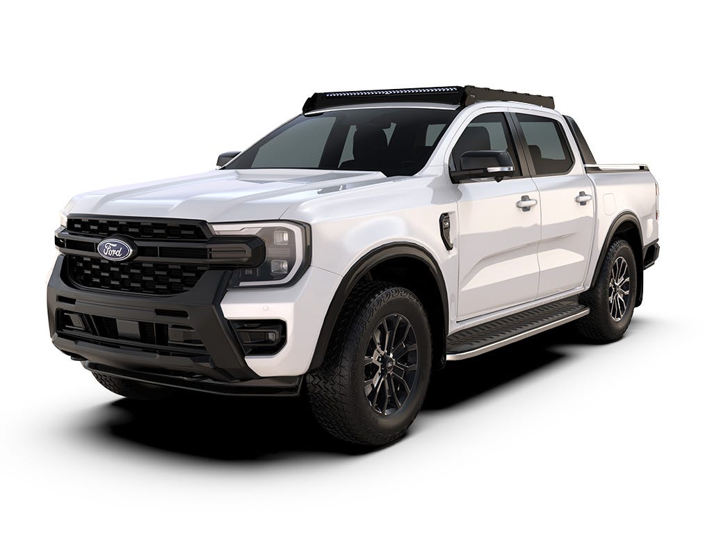Ford Ranger T6.2 Wildtrak Raptor Double Cab (2022+) Kit de galerie de toit Slimsport / Compatible avec barre lumineuse……