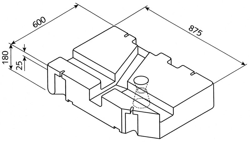 Réservoir sous plancher Reimo 75 L VW T4 61012