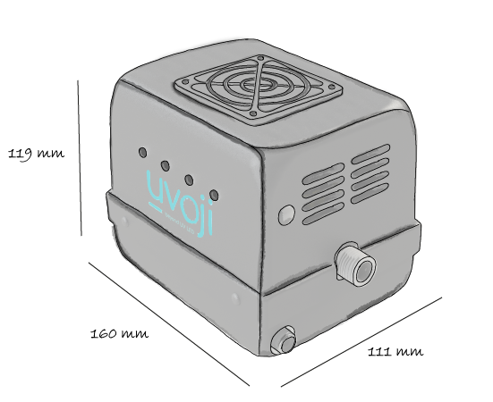 UVOJI OJI-CAMP01 purificateur d'eau UV-C 8 L/min