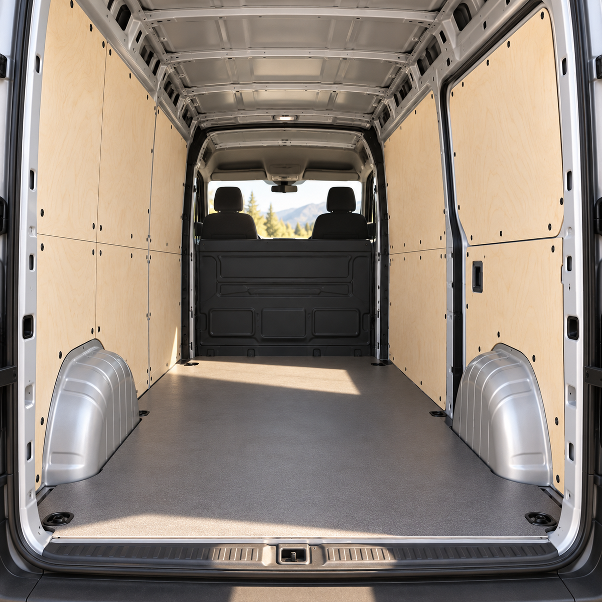 Illustration provisoire – parois et portes CP peuplier – Parois + portes VLM – Mercedes Sprinter W906 L4H2