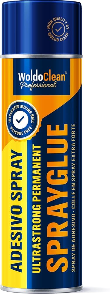 Colle spray WoldoClean 500 ml utilisée par VLM – ASIN B09T3D1XFD