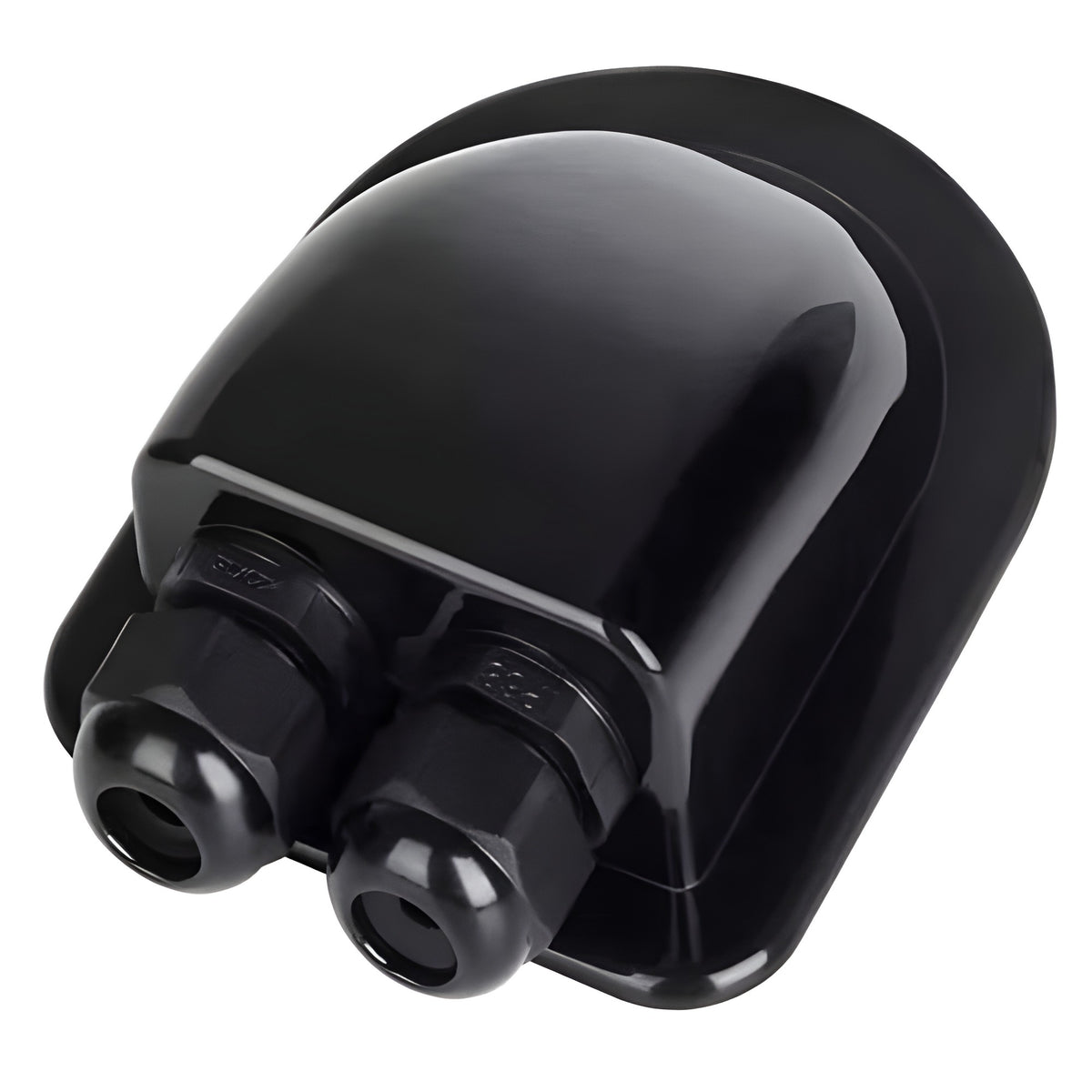 Carbest – Passe-toit double noir pour câbles solaires