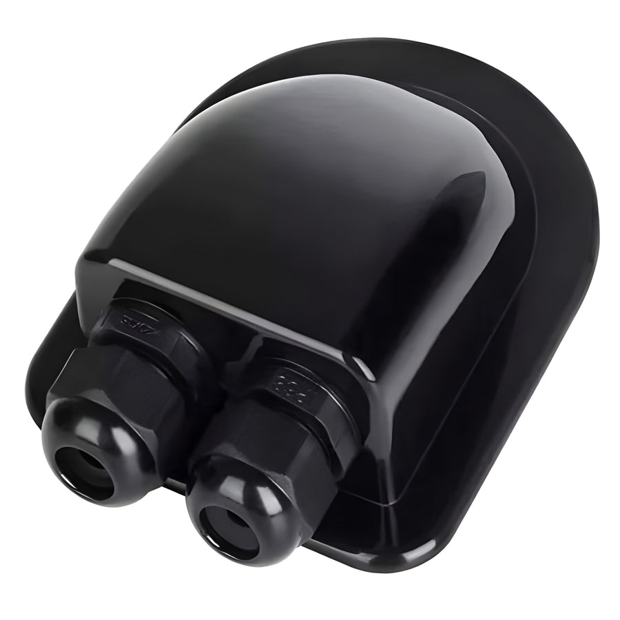 Carbest – Passe-toit double noir pour câbles solaires