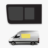 Baies coulissantes affleurantes type origine – Mercedes Sprinter 2006+ – Latérale avant gauche (conducteur) – panneau latéral