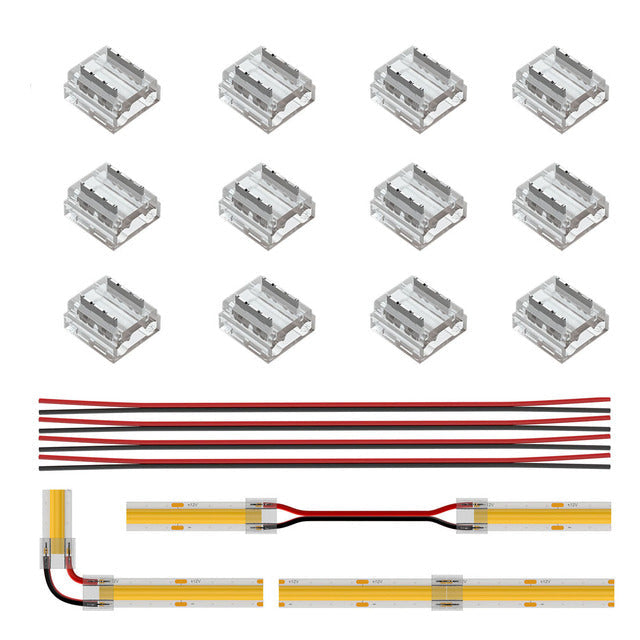 Connecteurs sans soudure BTF-LIGHTING FCOB CCT 10 mm – lot de 12