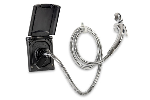 Trappe douche extérieure Carbest 63235 – noir, mitigeur