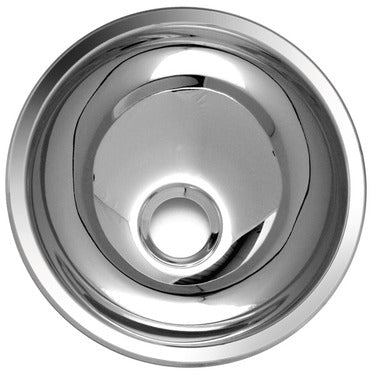 Lavabo rond Carbest 64031 – inox brillant Ø265 mm