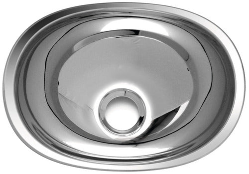 Lavabo ovale Carbest 64033 – inox brillant 432 x 305 mm
