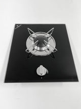 Carbest – Plaque gaz 1 feu verre noir