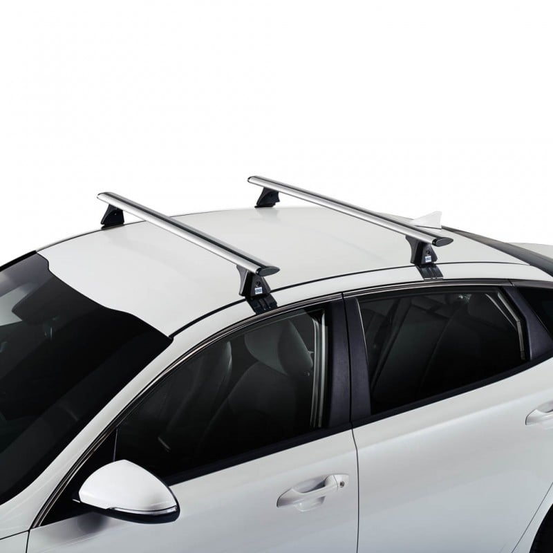 Barres de toit CRUZ Airo T aluminium – pack citadine avec kit de fixation et 4 antivols
