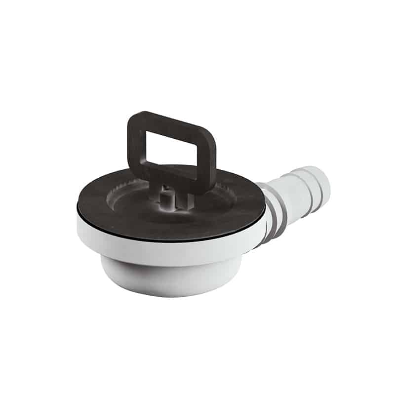 Bonde d’évier coudée CAN avec grille inox