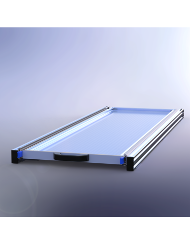 Plateau coulissant BIGFIC aluminium 550 x 1600 x 74 mm réf. 70339
