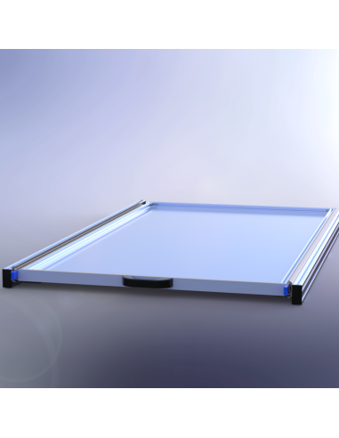 Plateau coulissant BIGFIC aluminium 950 x 1600 x 74 mm réf. 70341