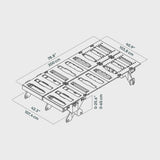 Dimensions du BOXIO RACK BED