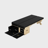 BOXIO RACK utilisé comme meuble de camping