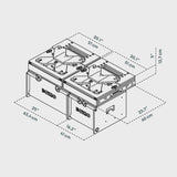 Dimensions du BOXIO RACK BOX + BED