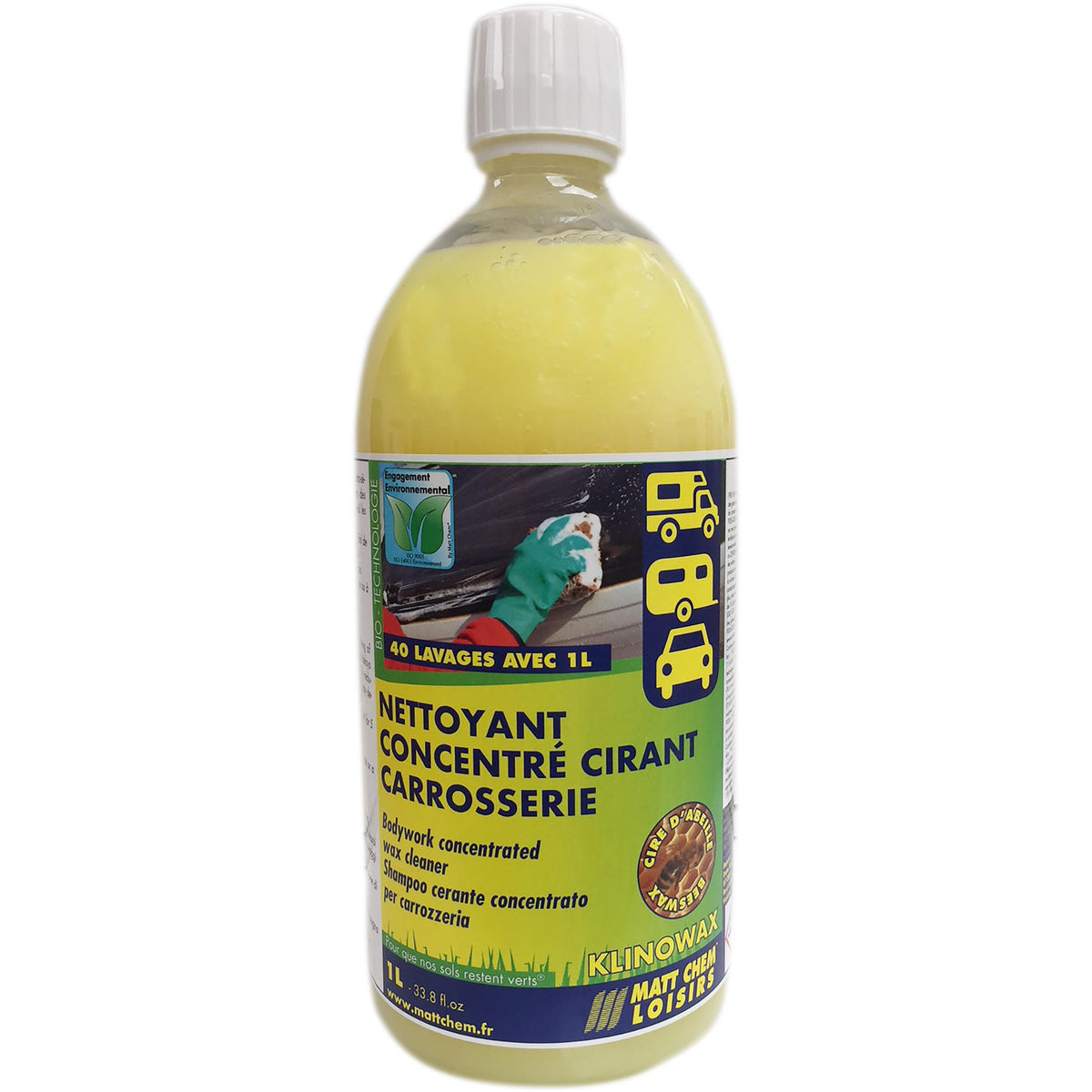 Matt Chem Klinowax 1 L – Shampoing dégraissant/lustrant/cirant