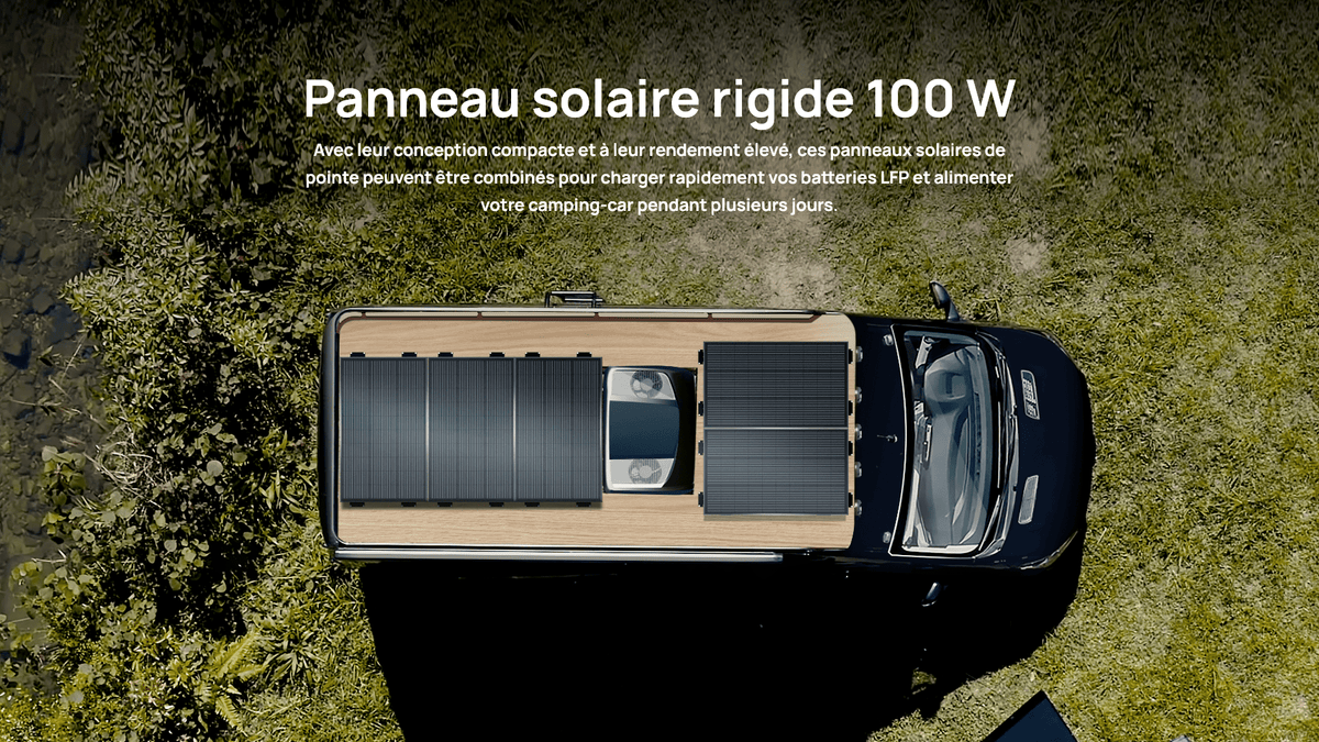 EcoFlow – pack 2 panneaux solaires rigides 100 W (200 W) – visuel officiel EcoFlow 2