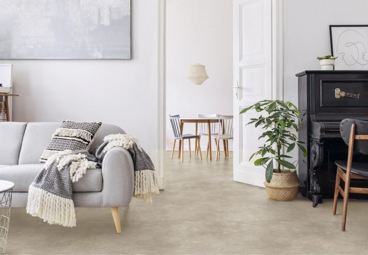 Gerflor Texline Nature Béton gris beige - sol vinyle van et fourgon