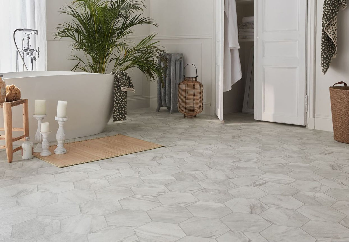 Gerflor Texline Nature Carrelage crème - sol vinyle van et fourgon