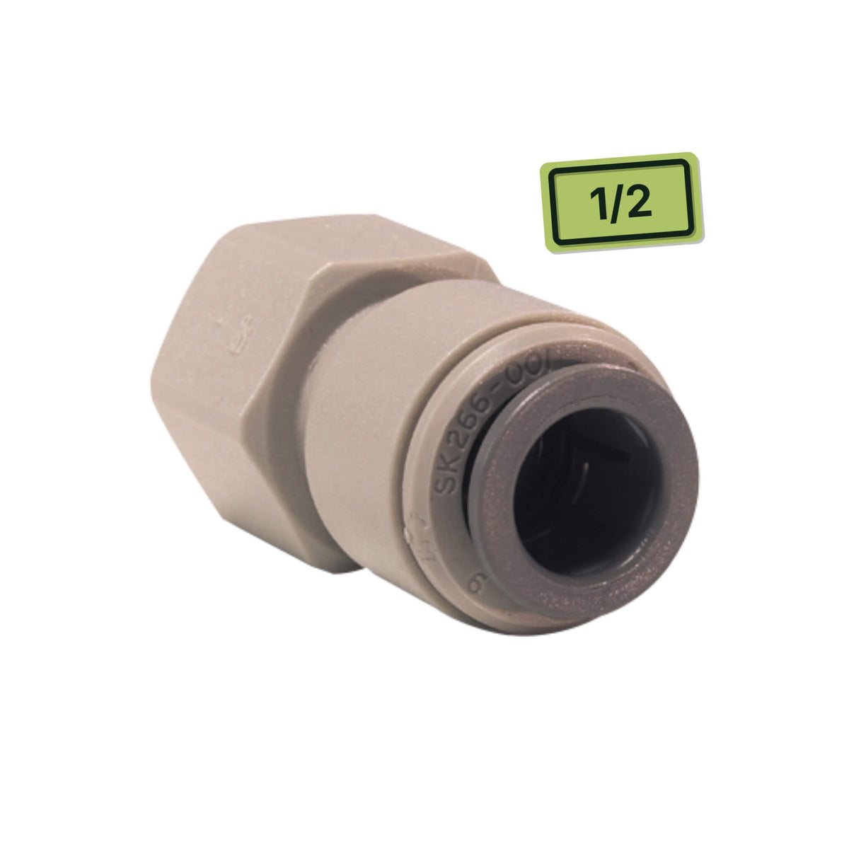 John Guest – Raccord femelle 1/2'' Push-Fit gris 12 mm