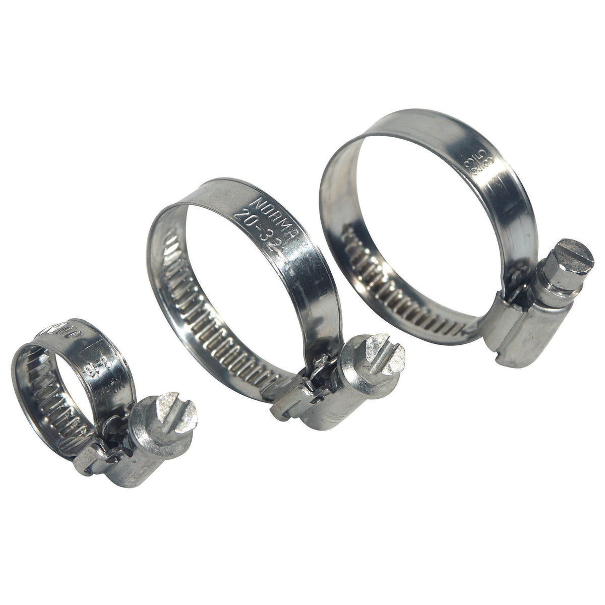 Colliers plats pour tuyau souple Ø10 mm – lot de 4