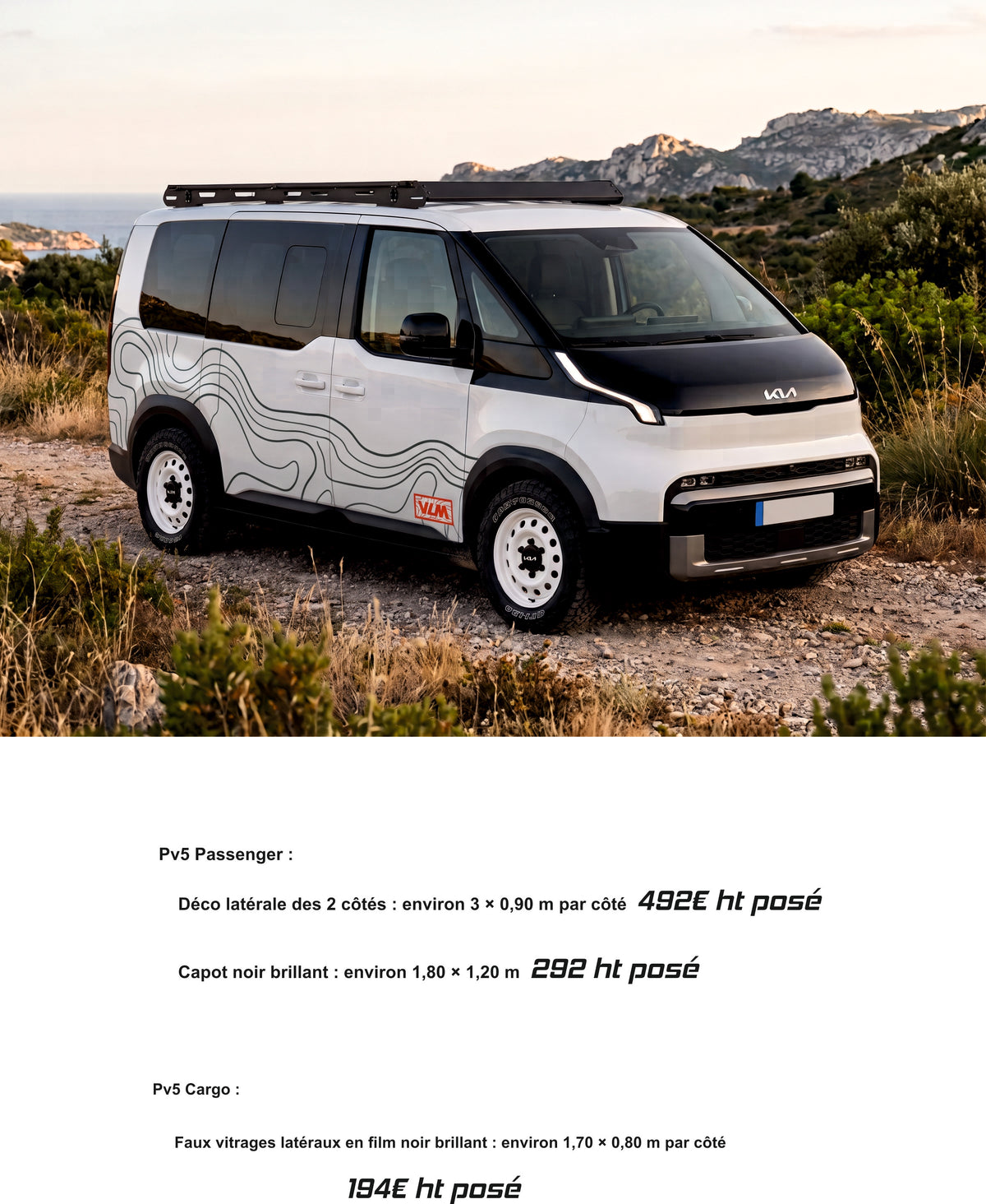 Kia PV5 Passenger topographique vert