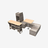 Exokit – Pack complet VW T5 / T6 L1H1 – Banquette U + cuisine + colonne