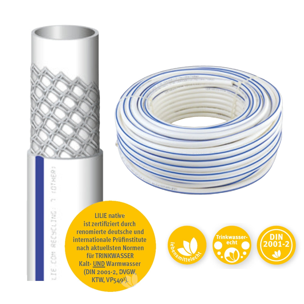 LILIE native – tuyau eau potable souple 12 × 18 mm – eau froide