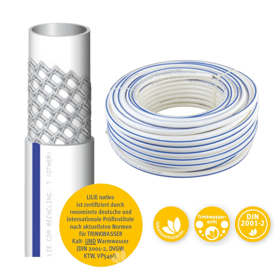 LILIE native – tuyau eau potable souple 12 × 18 mm – eau froide