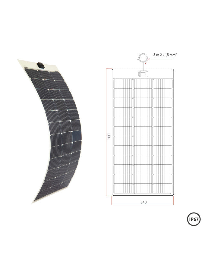 Energie Mobile PERC Flex – panneau solaire souple ETFE