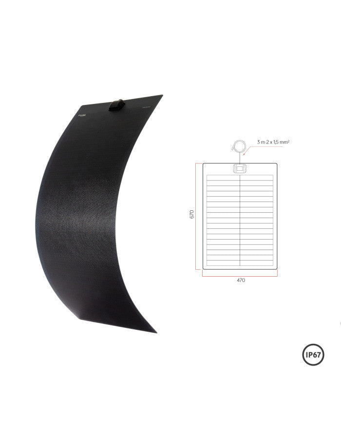 Energie Mobile PERC HD Flex – panneau solaire Shingled ETFE
