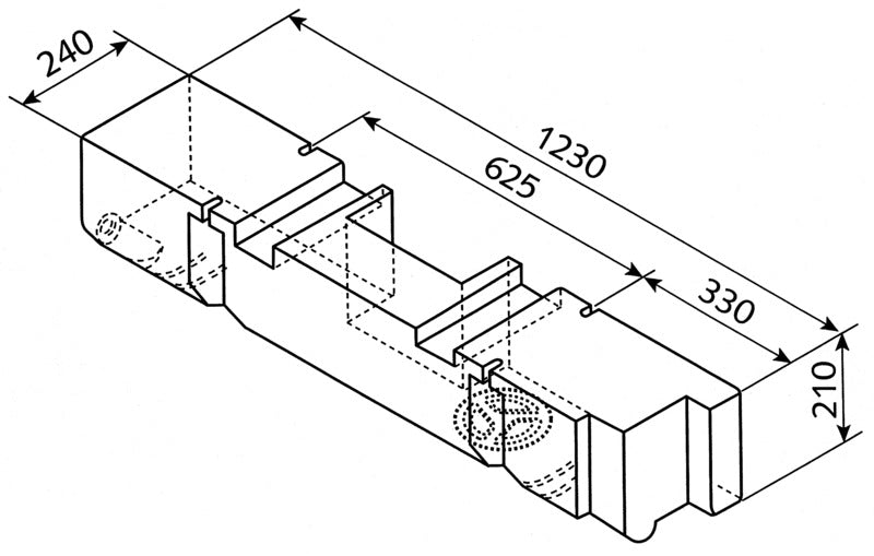 Réservoir sous plancher Reimo 53 L VW T4 61011