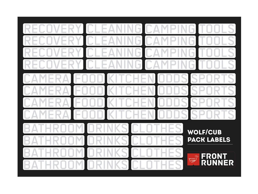 Étiquettes d’organisation de camping Wolf/Cub Pack - de Front Runner – Front Runner SBOX026