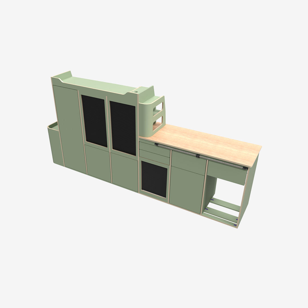 Exokit FC2L2 — stratifié vert Fjord (photo de finition du meuble)