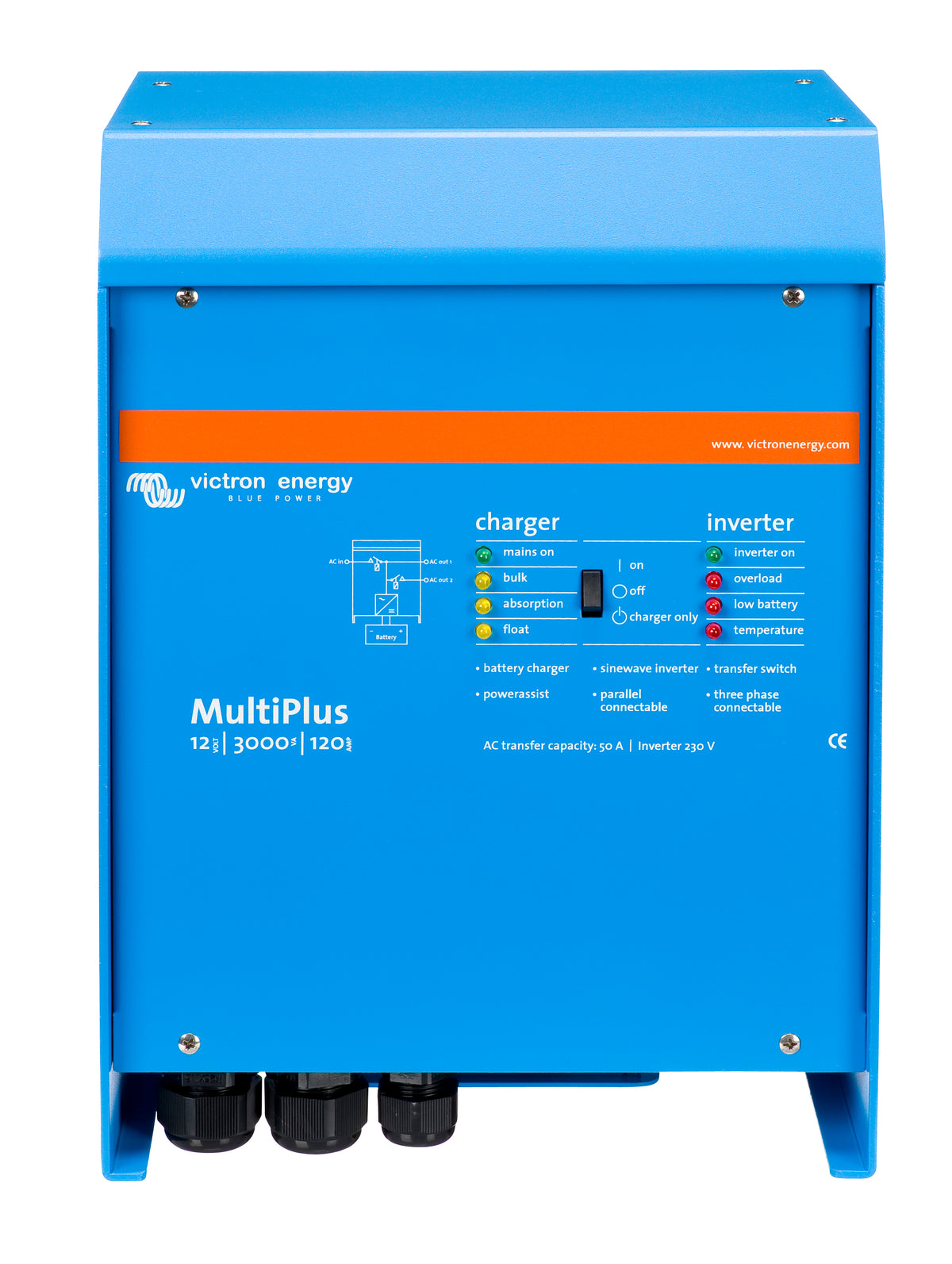 Victron MultiPlus 12/3000 vue de face officielle